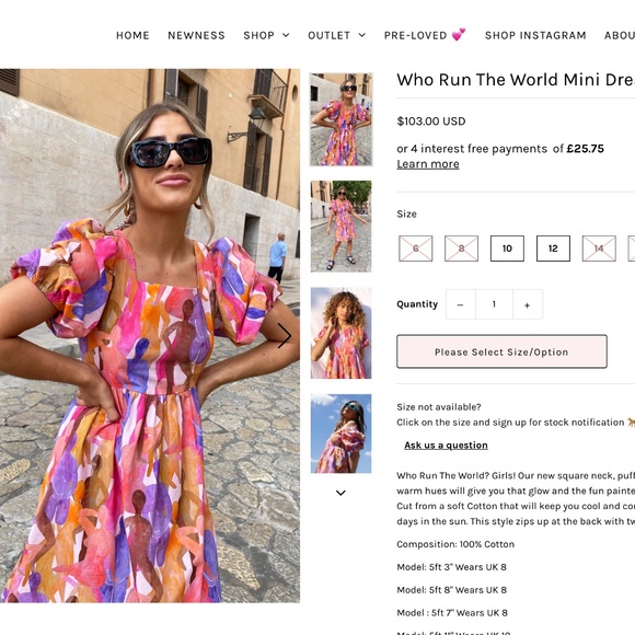 Never Fully Dressed Dresses & Skirts - Never Fully Dressed Who Run the World mini dress